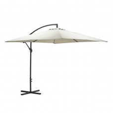 Corfu parasol 250x250 carbon black/ sand
